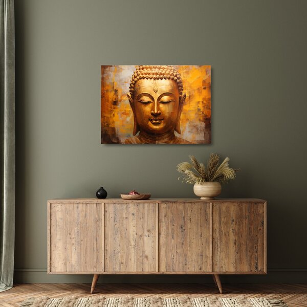 Skleněný obraz - Buddha, olejomalba (70x50 cm)