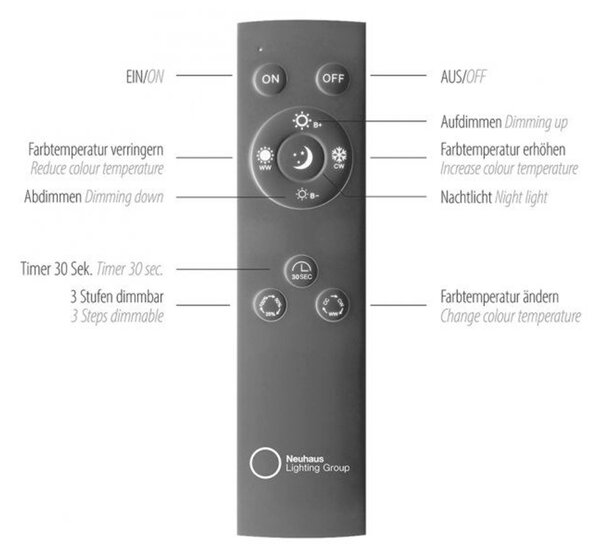 PAUL NEUHAUS PURE MIRA LED stolní lampa stmívatelná 2700-5000K hliník 356-95