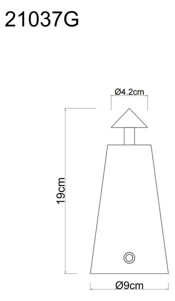 STOLNÍ LAMPA NA BATERIE 9/19 cm Globo - Venkovní světla, Online Only