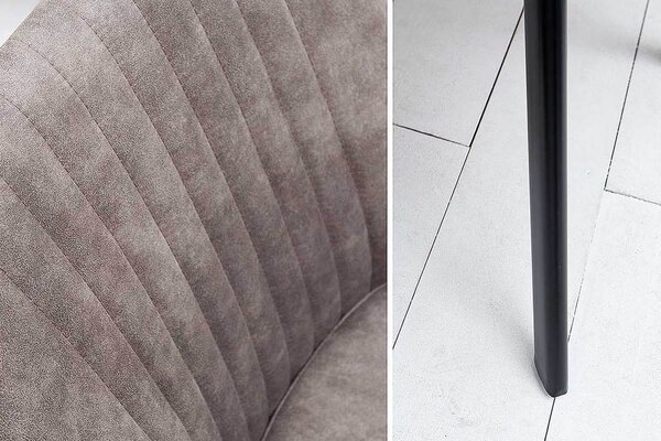 Designové křeslo Mallory hnědo šedé