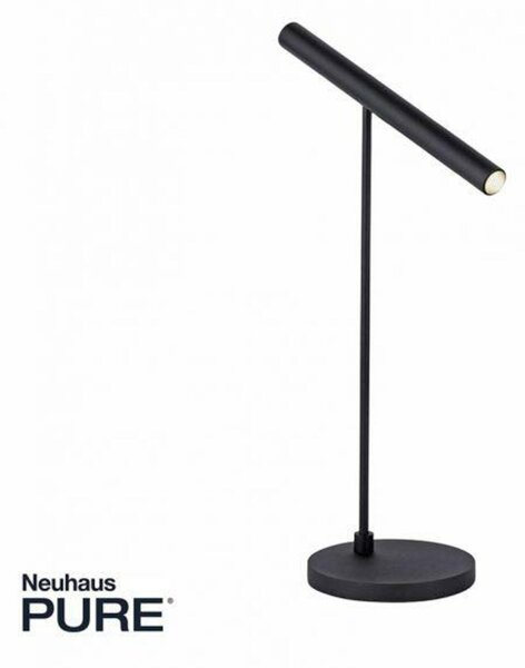 PAUL NEUHAUS PURE TITUA LED stolní lampa černá, stmívatelná, nastavitelná 3000K