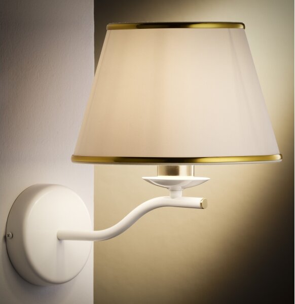 Jupiter 2086 - Nástěnná lampa SAMBA 1xE27/15W/230V bílá/zlatá
