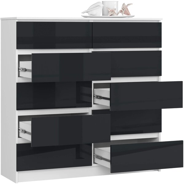 Ak furniture Komoda Kuba 120 cm bílá/grafitová