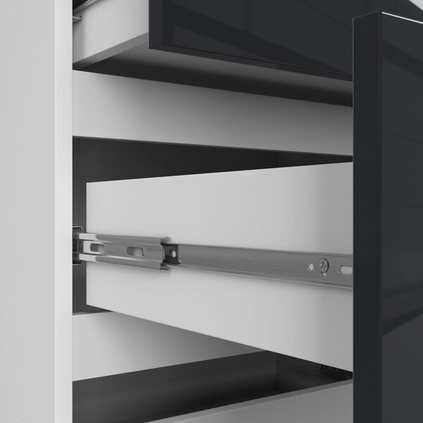 Ak furniture Komoda Kuba 120 cm bílá/grafitová