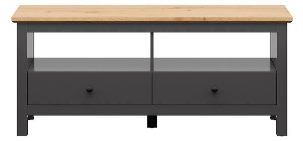 TV stolek/skříňka BRW Hesen RTV2S/6/14 (grafit + dub artisan)
