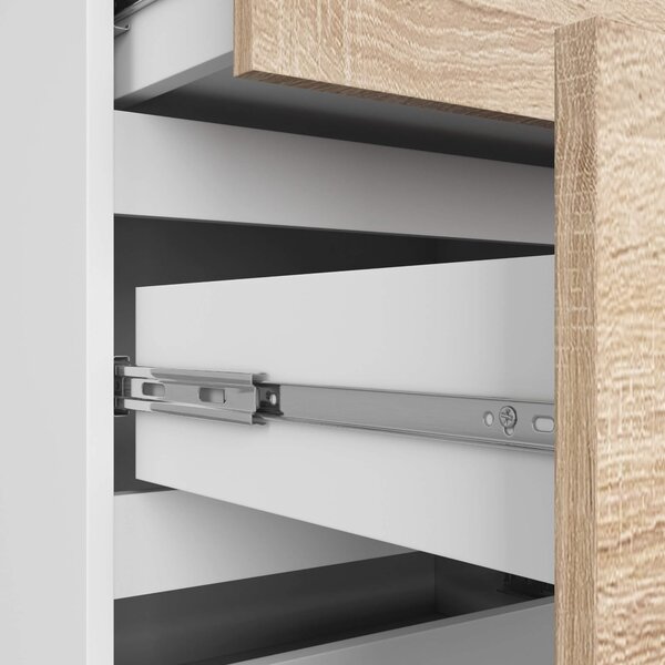 Ak furniture Komoda Kuba 120 cm bílá/dub sonoma