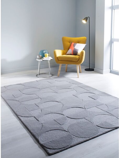 Šedý vlněný koberec Flair Rugs Gigi, 120 x 170 cm