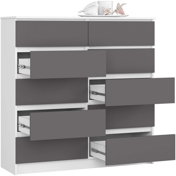 Ak furniture Komoda Kuba 120 cm bílá/grafitová