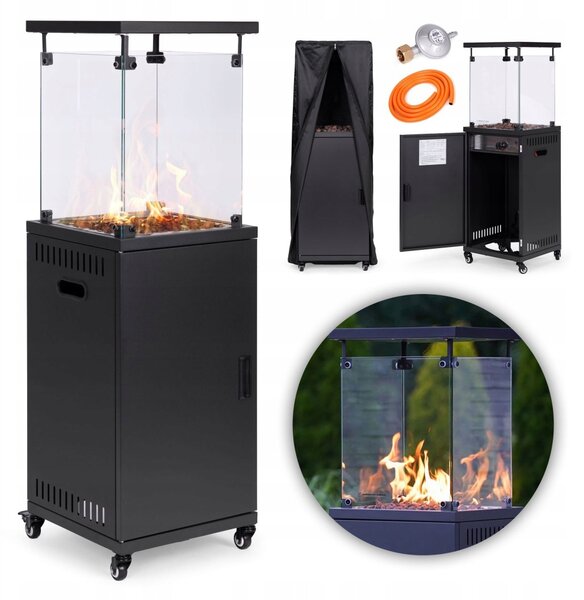 Plynový ohřívač MultiGarden 13 kW ocelový se sklem, výška 136 cm