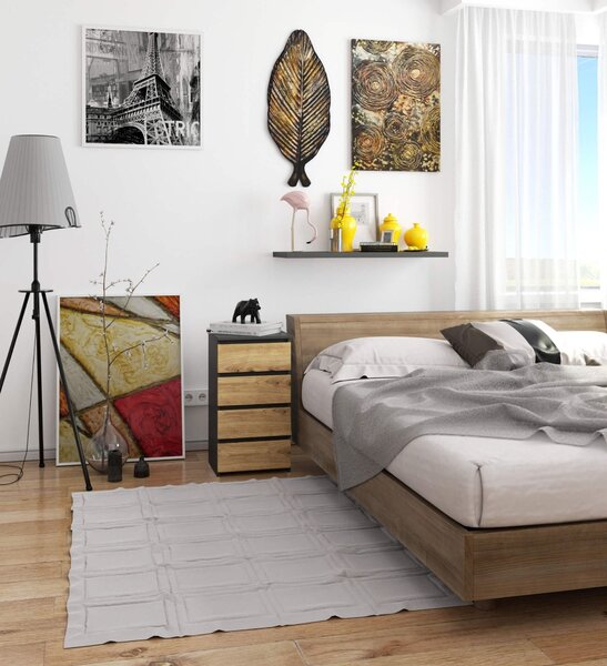 Ak furniture Komoda CL4 40 cm grafitově šedá/dub artisan