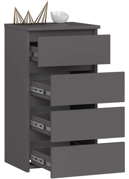 Ak furniture Komoda CL4 40 cm grafitově šedá