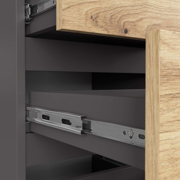 Ak furniture Komoda CL4 40 cm grafitově šedá/dub artisan