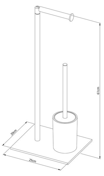 Sealskin Tube stojan se záchodovou štětkou chrom 800204