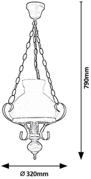 Rabalux Petronel závěsné svítidlo 1x60 W černá 7076