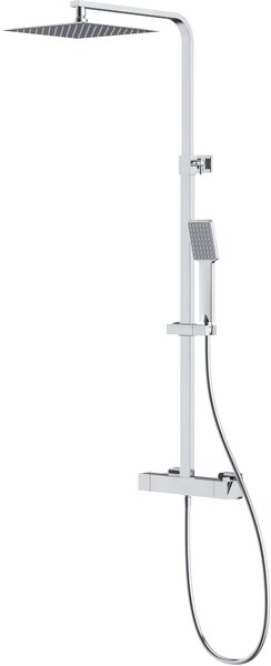 Cersanit City sprchová sada na stěnu s termostatem s dešťovou sprchou chrom S951-341