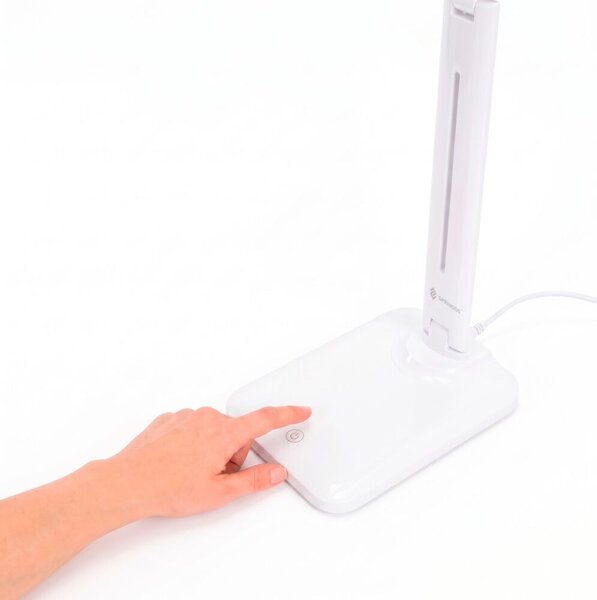 Stolní LED lampa s USB portem SPRINGOS HA7603 bílá