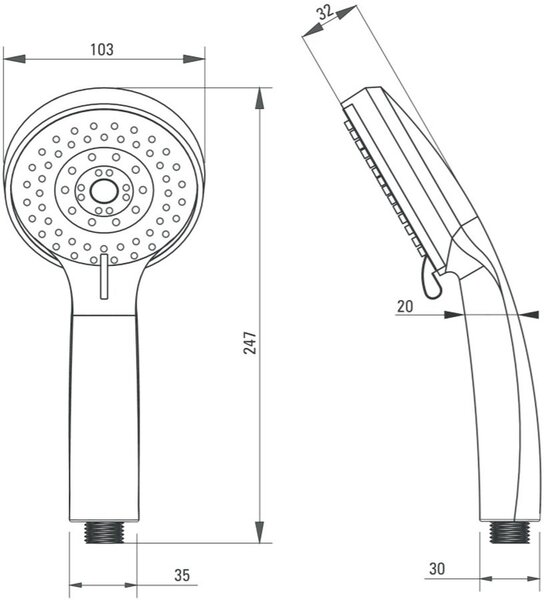 Deante Neo Pure sprchová hlavice chrom NEP_051S
