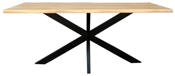 Jídelní stůl s kovovými nohami 160x90 cm z masivu mango