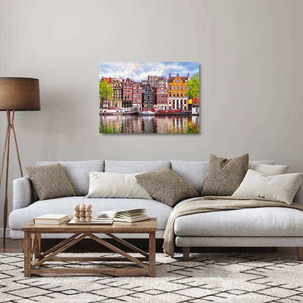 Skleněný obraz - Amsterdam, taneční domy (70x50 cm)