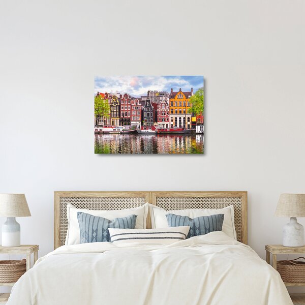 Skleněný obraz - Amsterdam, taneční domy (70x50 cm)