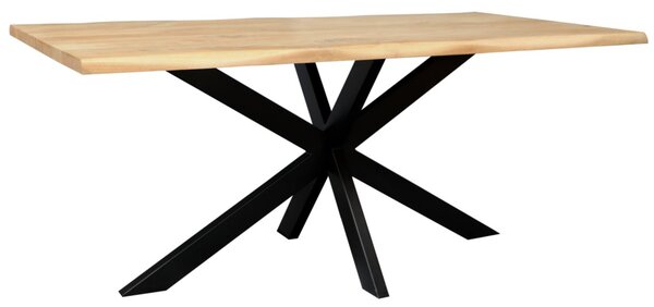 Jídelní stůl s kovovými nohami 160x90 cm z masivu mango