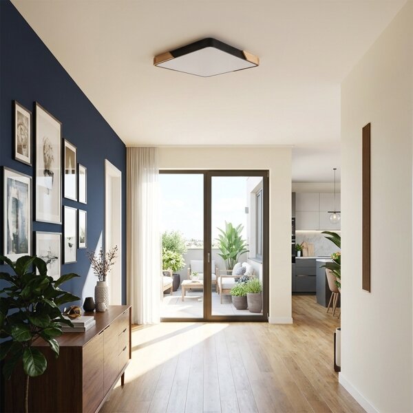 Brilagi - LED Stmívat. svítidlo PILANA LED/60W/230V dub/černá 56x56 cm + DO