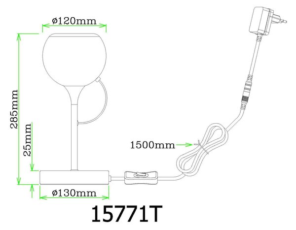 STOLNÍ LED LAMPA, 13/28,5 cm Globo - Online Only svítidla, Online Only
