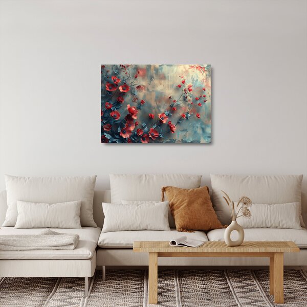Skleněný obraz - Vlčí máky (70x50 cm)