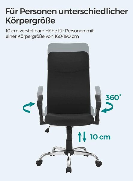 OTOČNÁ ŽIDLE, tkaná látka, černá, barvy chromu Boxxx - Otočné židle, Online Only