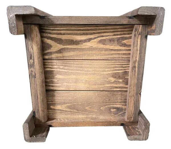 Dřevěný zahradní květináč VELVET teak 400x400x330mm