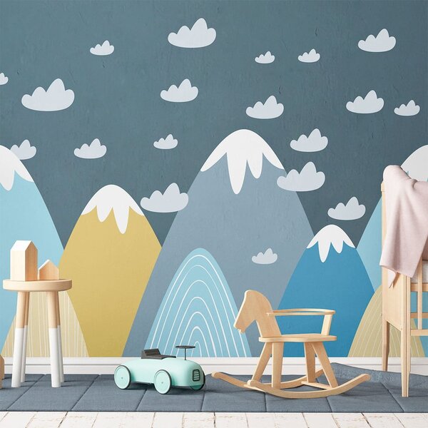 Nástěnná samolepka Ambiance Scandinavian Giant Mountains Blanka