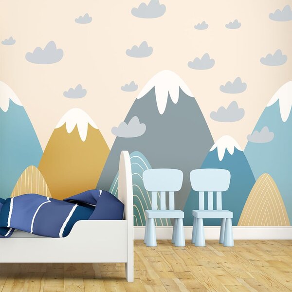 Nástěnná samolepka Ambiance Scandinavian Giant Mountains Blanka