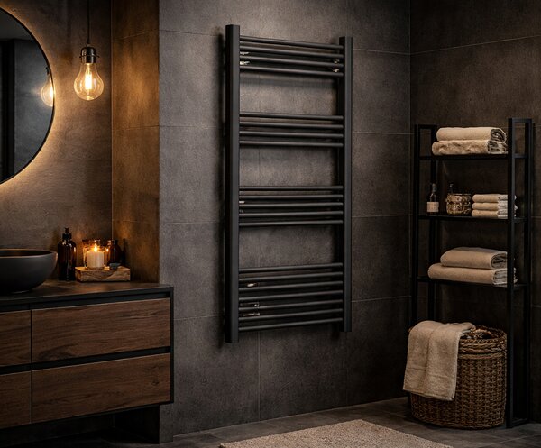 Koupelnový radiátor BASIC 300x1200mm, 336W - ČERNÁ