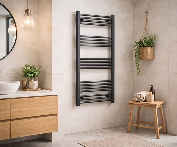 Koupelnový radiátor BASIC 300x1200mm, 336W - ČERNÁ