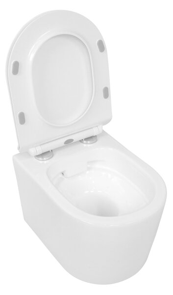 LaVita Loso wc mísa se sedátkem s pomalým sklápěním závěsná bez splachovacího kruhu bílá lesk 5908211492469