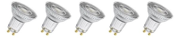 Osram LED žárovka »Base Spot«, 5 kusů (Par16, Gu10, stmívání, 2700 K, transparentní) (100409271001)