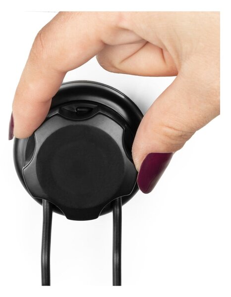 Černý samodržící nástěnný držák na mýdlo Compactor Bestlock Black Soap & Sponge Holder