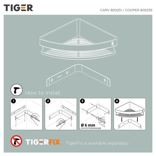 Tiger Carv koupelnový košík černá 800251