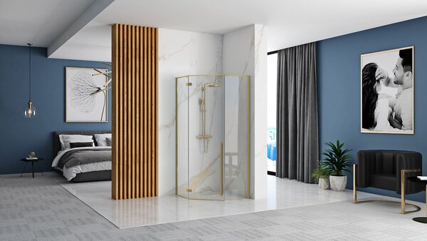 Sprchový Kout Rea Diamond 90X90 Brush Gold