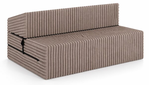 Rozkládací pohovka SUZI HNĚDÁ SZTRUKS 120x200 výška 14 cm