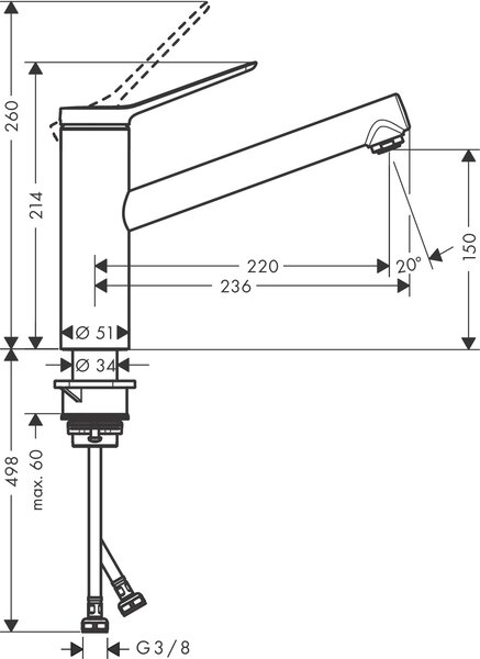 Hansgrohe Zesis M33 kuchyňská baterie stojící černá 74802670