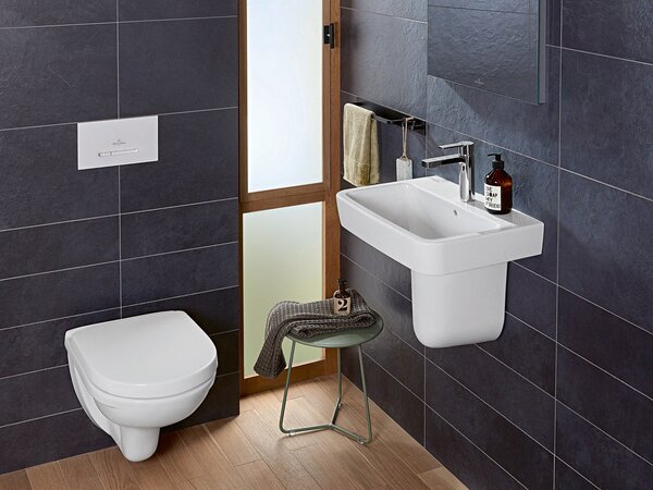 Villeroy & Boch O.Novo combi-pack sada s prkénkem závěsná bez splachovacího kruhu bílá 5688HR01