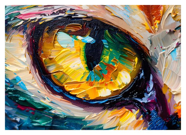 Skleněný obraz - Malba kočičího oka (70x50 cm)