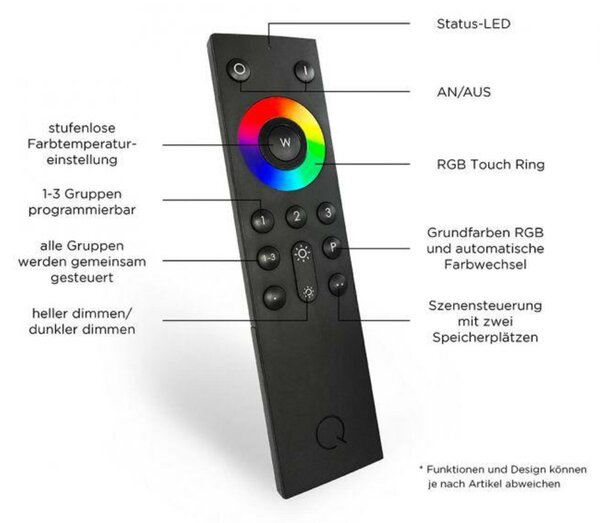 PAUL NEUHAUS Q-TETRA, LED nástěnné svítidlo, doplňující svítidlo, Smart Home RGB+3000-5000K PN 6832-95 VÝPRODEJ VZORKU