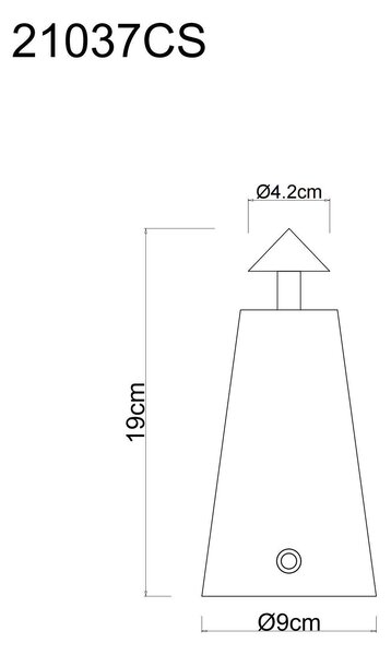 STOLNÍ LAMPA NA BATERIE 9/19 cm Globo - Venkovní světla, Online Only
