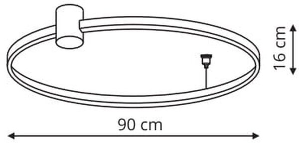 Light Prestige Ring stropní světlo 1x50 W černá LP-909/1CLBKCCT