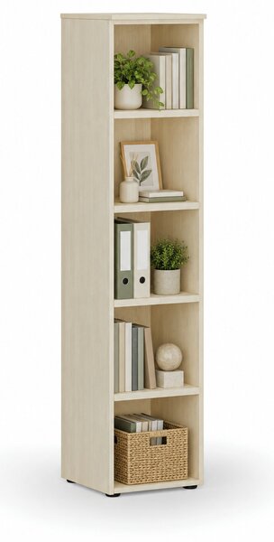 Kancelářský regál PRIMO WOOD, 400 x 420 x 1781 mm, bříza