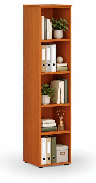Kancelářský regál PRIMO WOOD, 400 x 420 x 1781 mm, třešeň