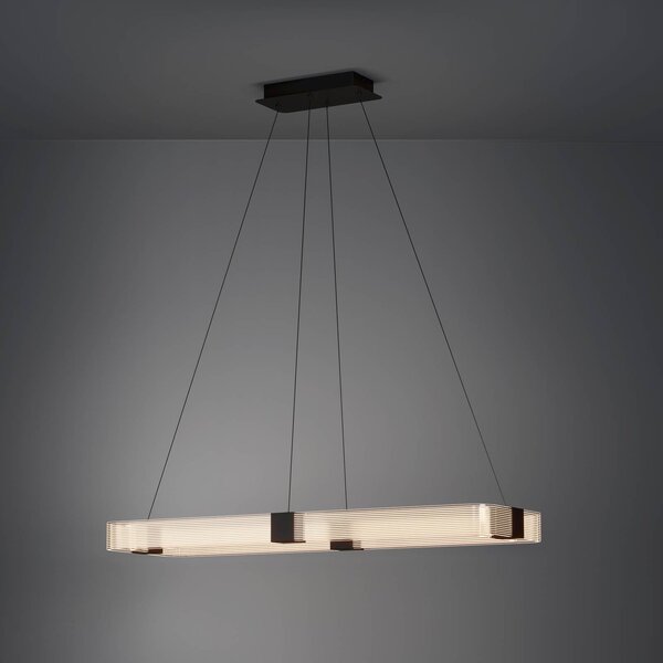 Stars of Light Závěsné světlo LED Mogetonello, černá, 100 cm, stmívatelný, Černá, Obývací pokoj / jídelna, kov, Moderní