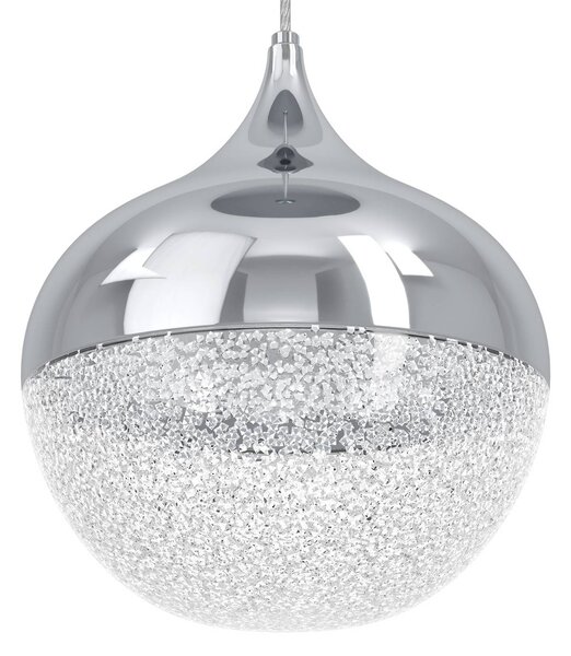 Stars of Light Závěsné světlo LED Mioglia, chrom, Ø 58 cm, 10 žárovek, stmívatelný, Chrom / stříbro, Obývací pokoj / jídelna, kov, Moderní